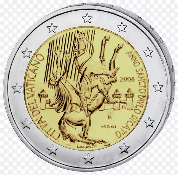 2欧元纪念币梵蒂冈欧元硬币2欧元硬币