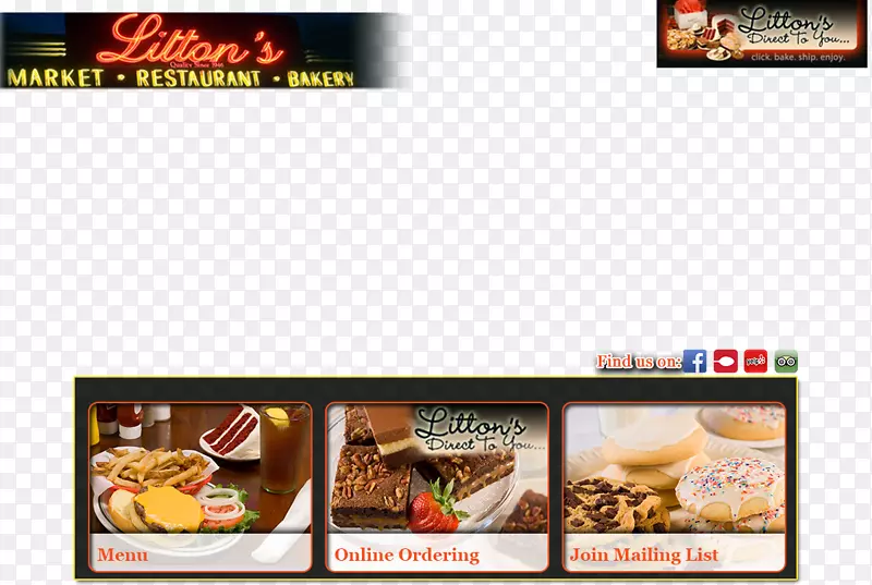 快餐利顿市场，餐厅和面包店墨西哥料理-餐厅菜单广告