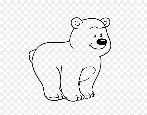 北极熊大熊猫着色书画熊