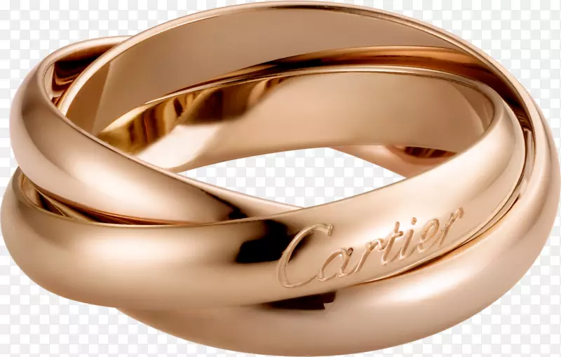结婚戒指卡地亚订婚戒指钻石粉红色戒指