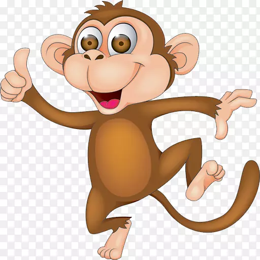 卡通版税-免费猴子剪贴画-猴子
