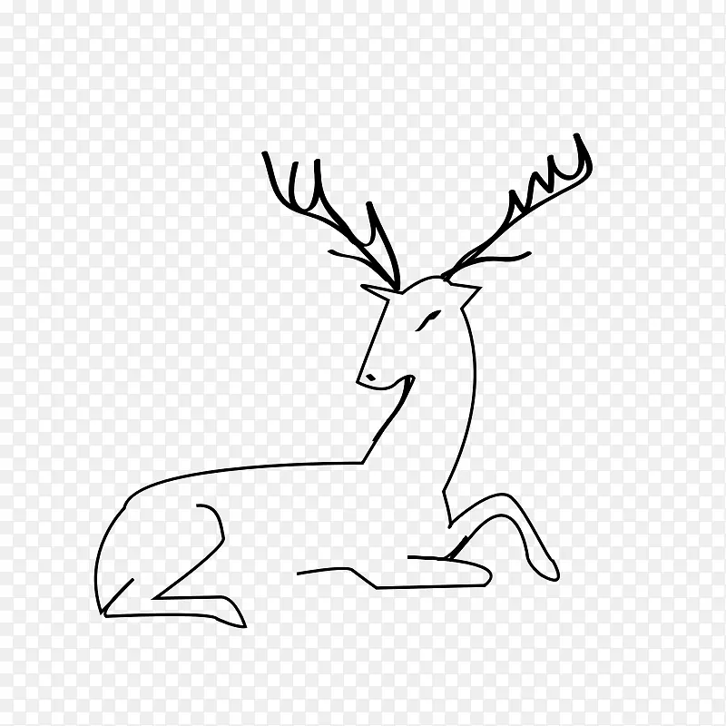 驯鹿麋鹿剪贴画-鹿