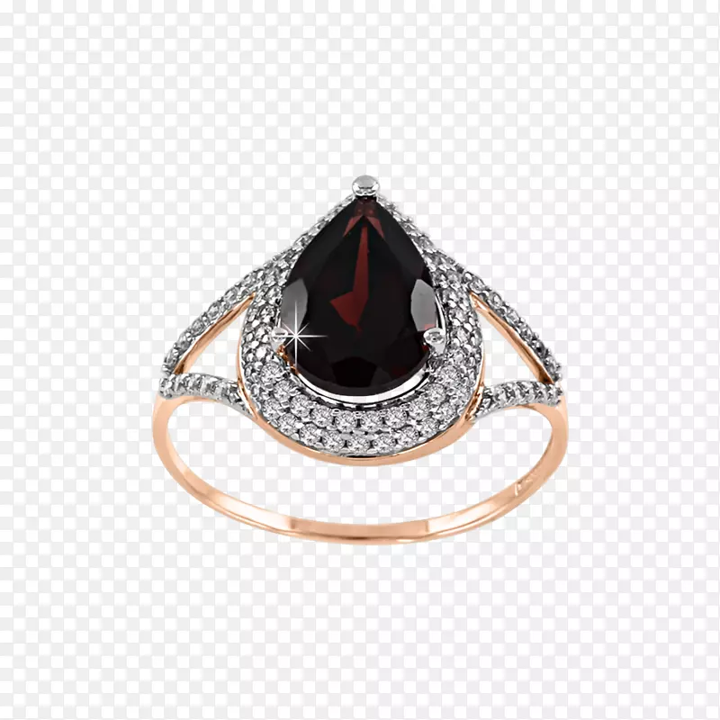 立方氧化锆zł本环石榴石钻石戒指