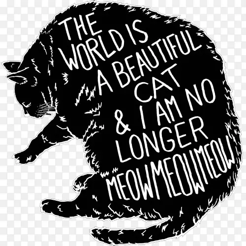 胡须猫世界是一个美丽的地方&我不再害怕死猫喵-猫。