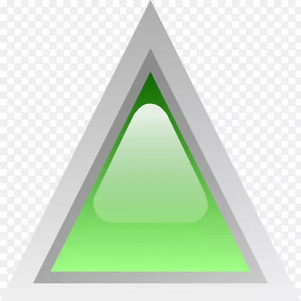 电脑图标三角形绿色剪贴画三角形