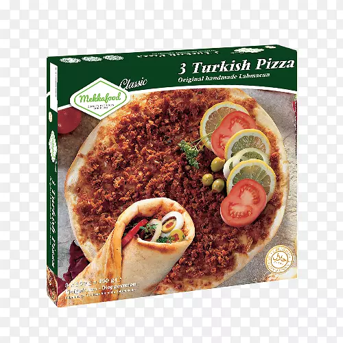 土耳其菜腊肠比萨饼热腾腾烤肉串-特别比萨饼