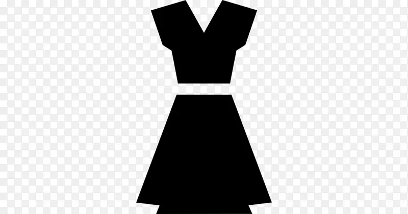 小黑连衣裙电脑图标时尚连衣裙