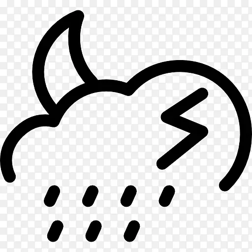 暴雨天气气象学电脑图示-雨
