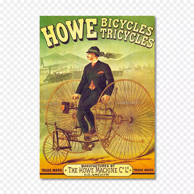 三轮车自行车海报