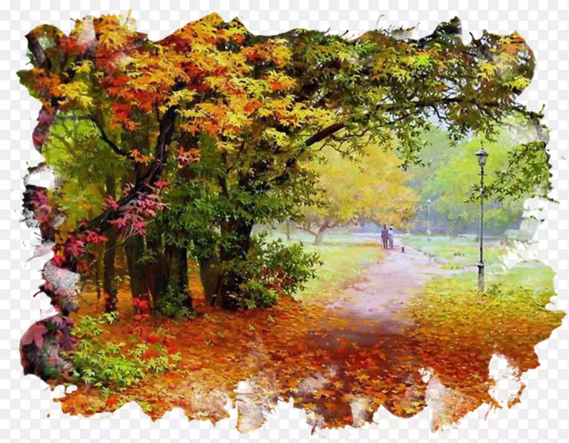 秋季画家绘画季节-绘画
