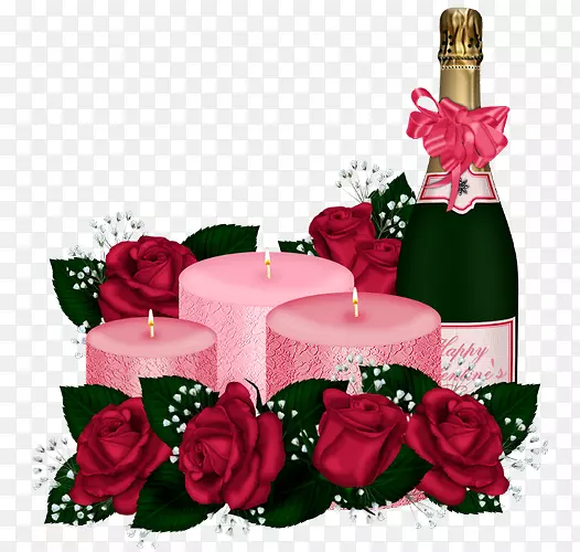 香槟酒园玫瑰生日-香槟