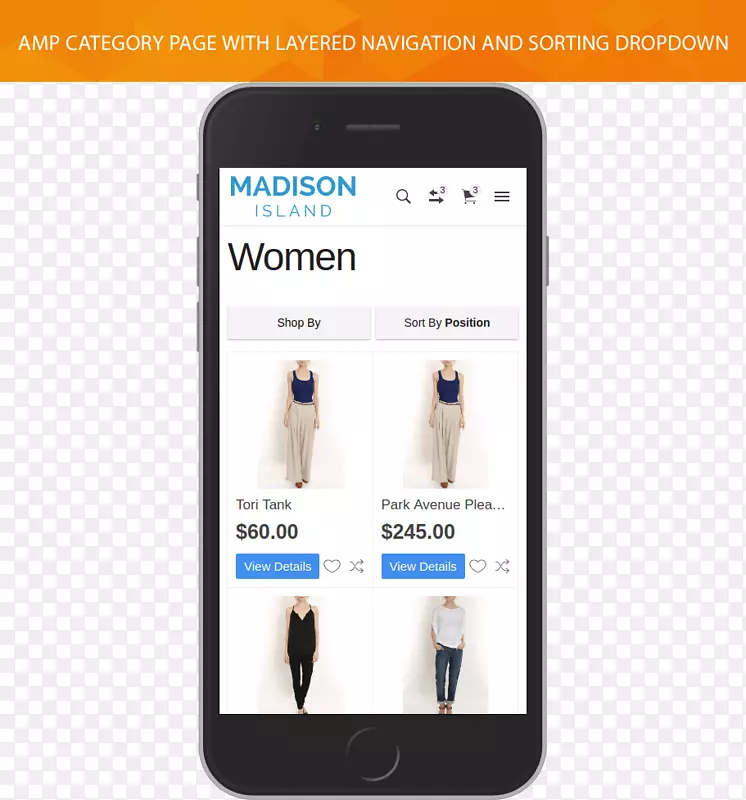 智能手机Magento电子商务网上购物多媒体移动导航页面
