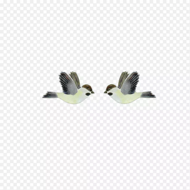 鸭耳环鸟饰-鸭