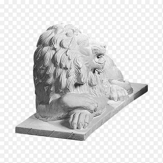 狮子雕像，经典雕塑，铺路石-狮子