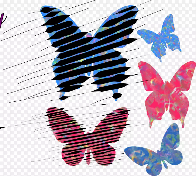 蝴蝶线对称字体-蝴蝶