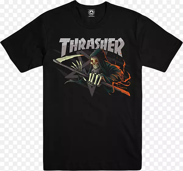 Thrasher t恤滑板杂志-t恤