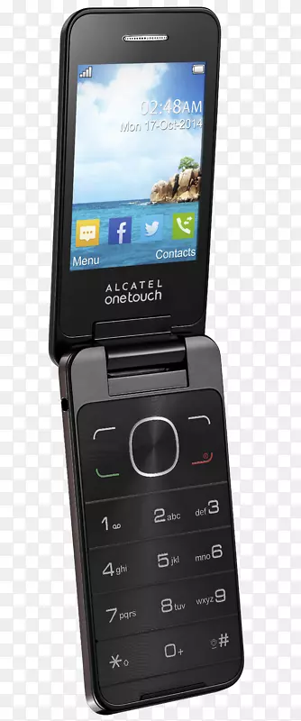 阿尔卡特一触阿尔卡特手机翻盖设计电话智能手机-吃巧克力