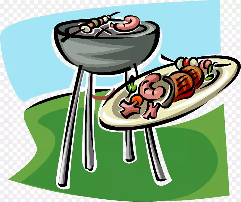 烧烤汉堡包烤制热狗庆祝劳动节