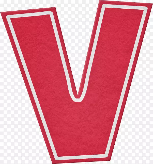 字母红色v字体-v