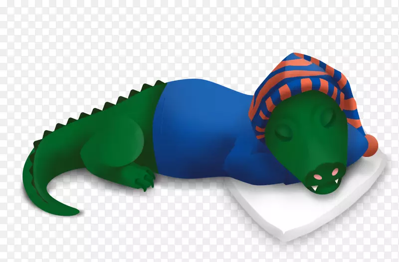 鳄鱼，卡通，睡眠-鳄鱼