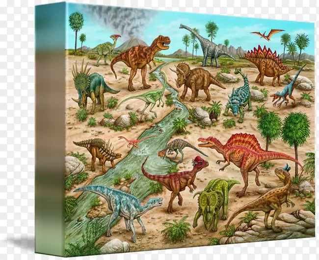 伶盗龙恐龙拼图生态系统恐龙