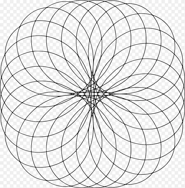 曼达拉重叠圆网格神圣几何绘图-轮盘赌