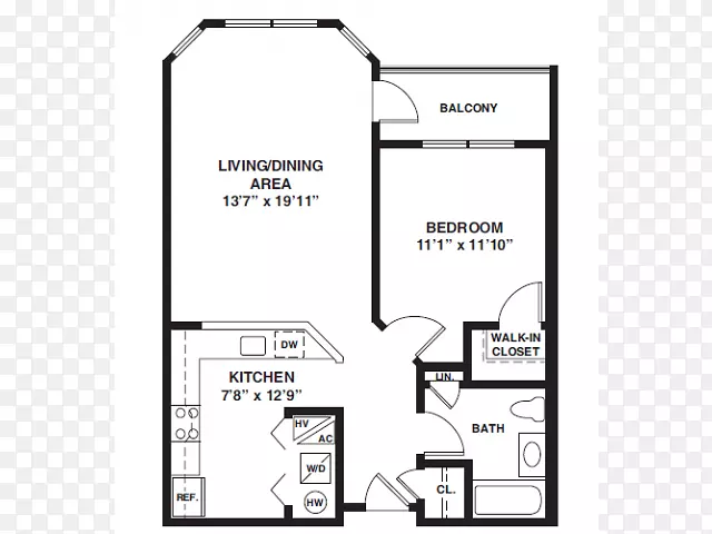 卢克公寓出租楼层平面图工作室公寓-浴室标签