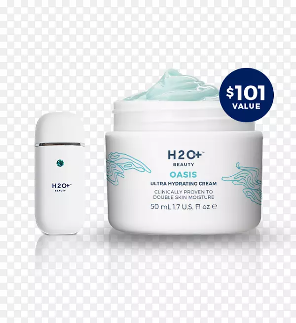 霜水保湿剂H2O+美容绿洲保湿治疗皮肤-水