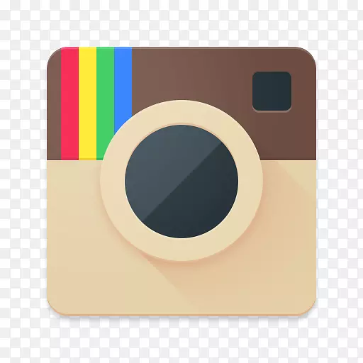 电脑图标设计Instagram材料设计-白色Instagram图标