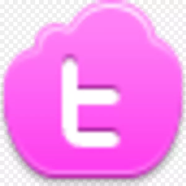 电脑图标剪贴画-粉色推特