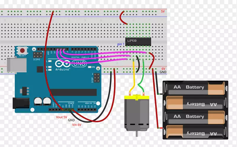 Arduino接线微控制器处理覆盆子pi-dc电机