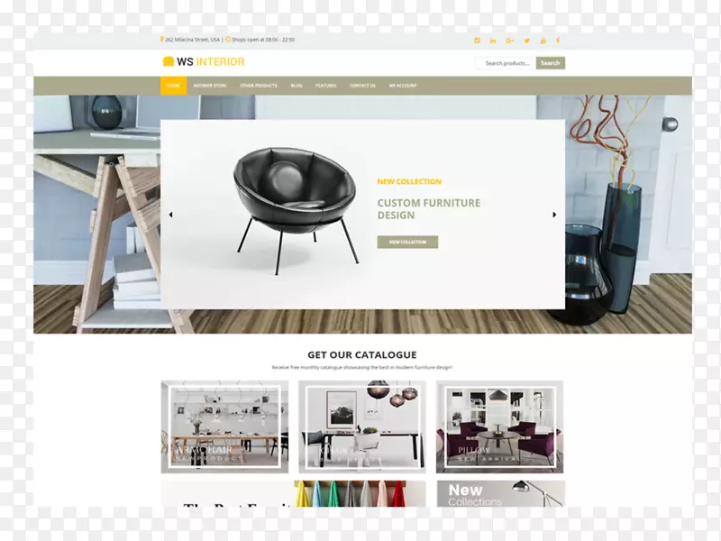 响应式网页设计模型-室内家具