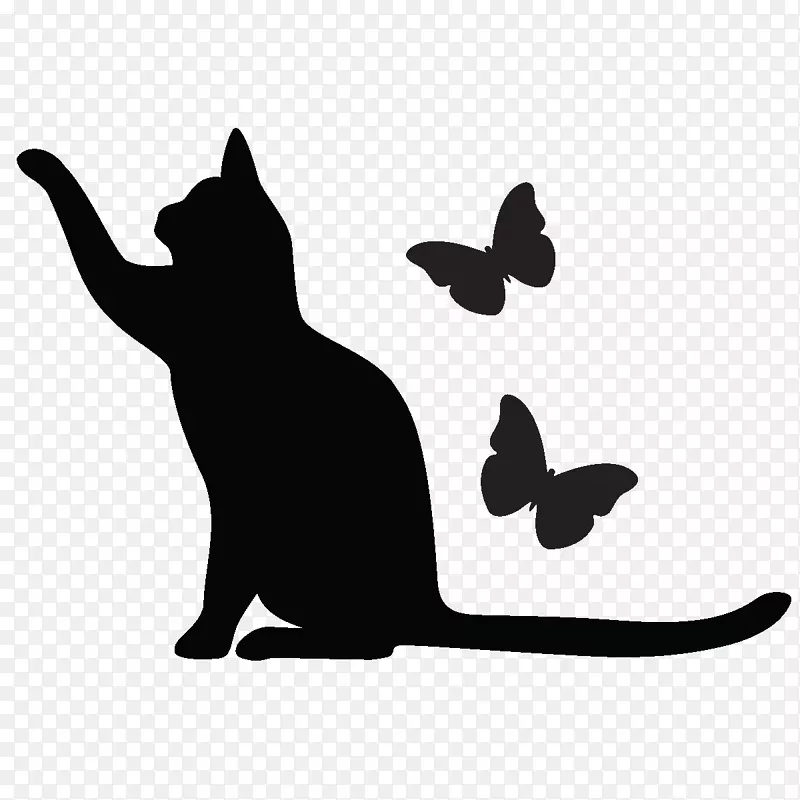 黑猫小猫贴纸胡须-小猫