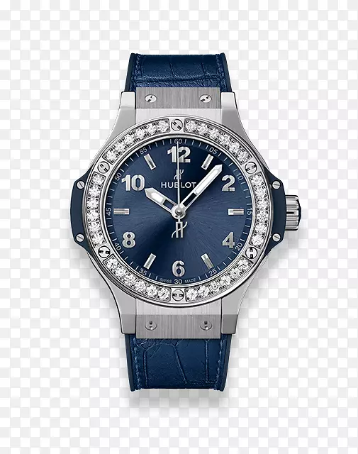 哈布洛蓝钻石手表蓝色钻石手表