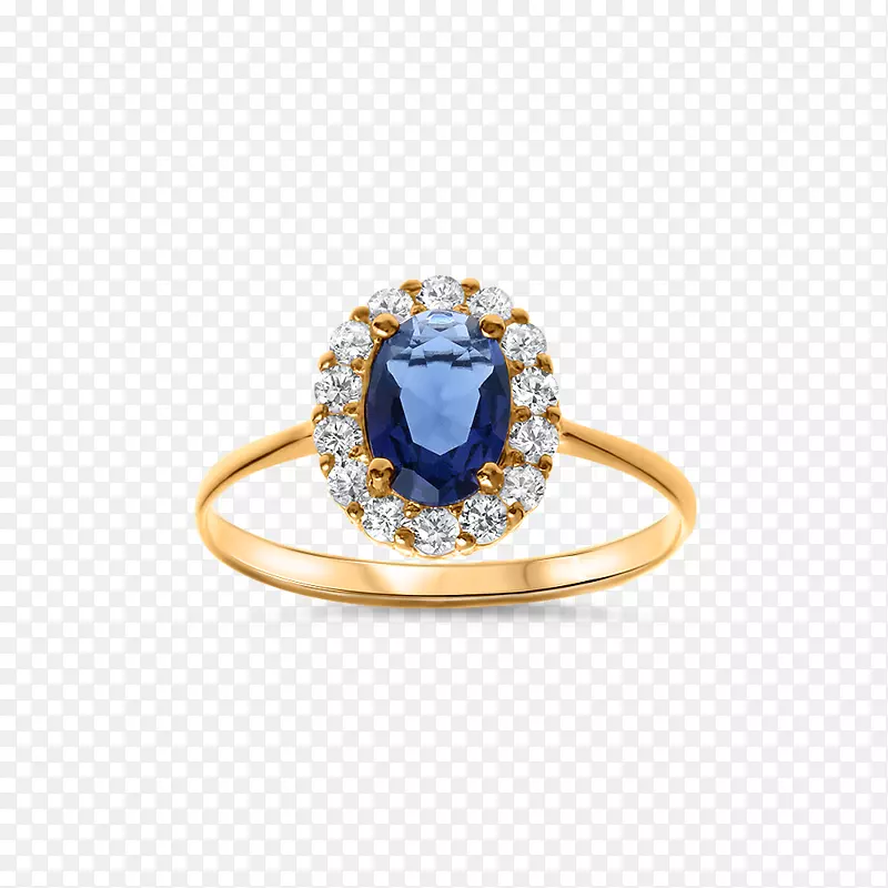蓝宝石戒指衬衫金裙蓝宝石