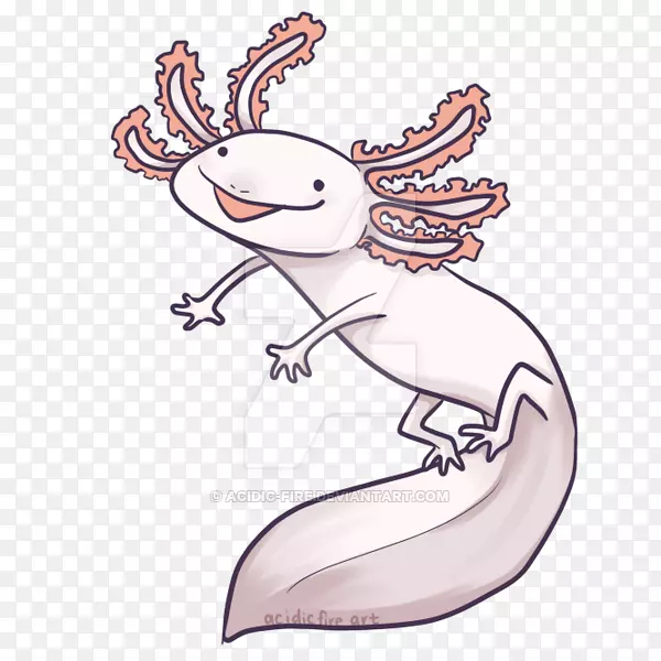 画线艺术DeviantArt-axolotl