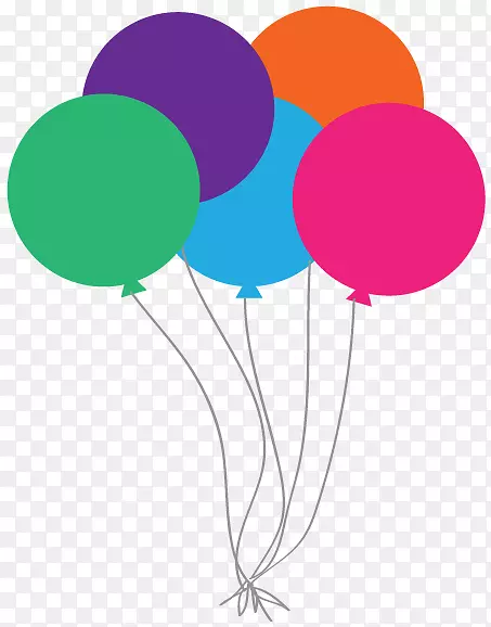 气球生日剪贴画-捆绑文具