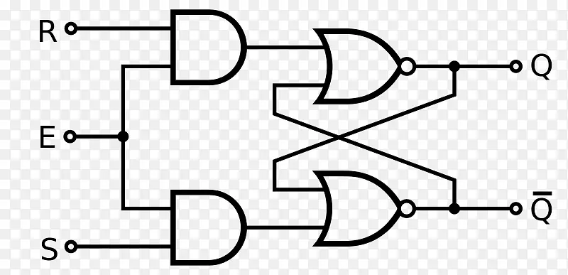 触发器电路-顺序逻辑门NAND门电子电路.原理图