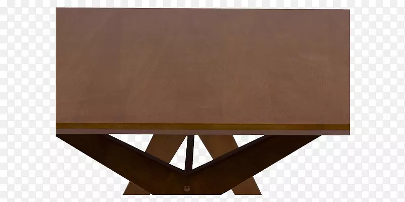 咖啡桌，木材污渍角方-四条腿桌