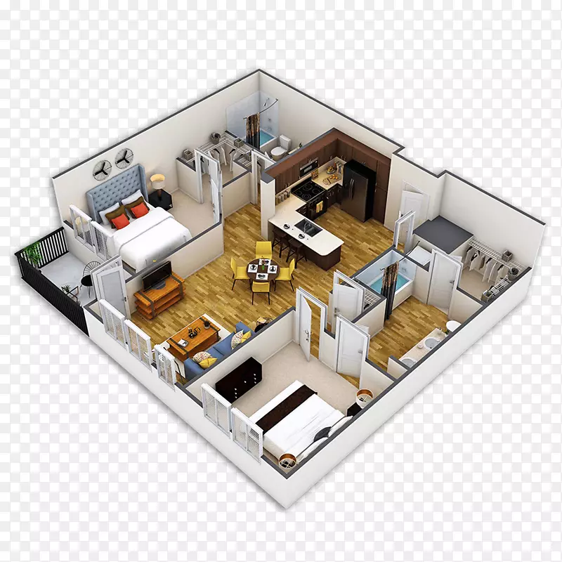 贝尔蒙特修道院公寓楼平面图，室内设计服务-公寓