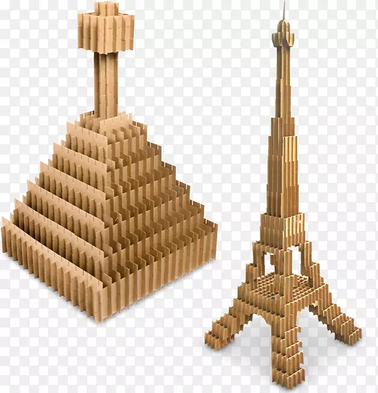 埃菲尔铁塔回收材料建筑工程纸板埃菲尔铁塔