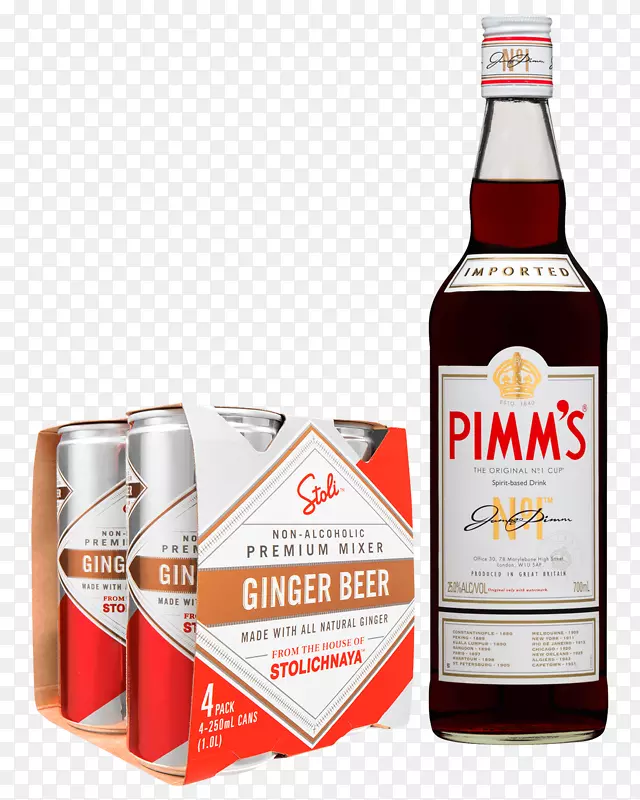 利口酒威士忌Pimm‘s瓶-新鲜生姜