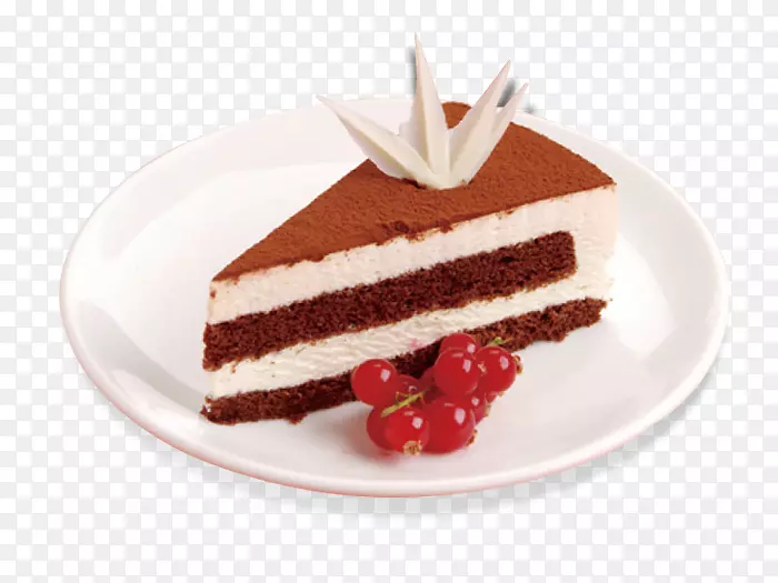无粉巧克力蛋糕包装袋卷曲红天鹅绒蛋糕桑椹冰淇淋
