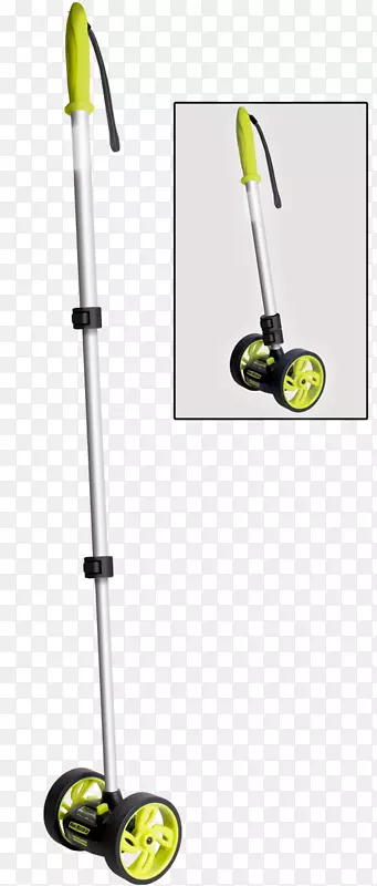 工具测量轮黄色滑雪杆.测量工具