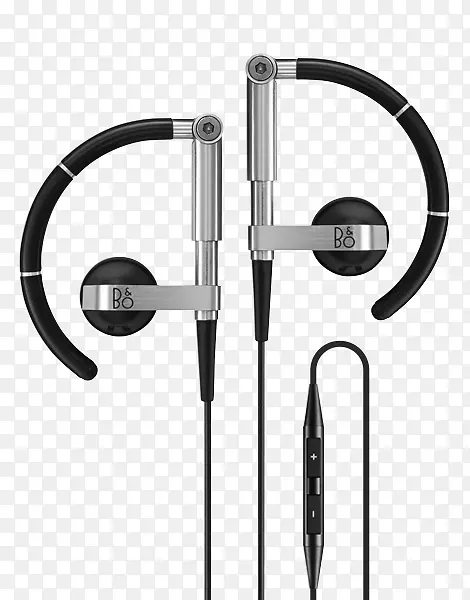 麦克风b&o播放耳机，3i耳机，邦和奥卢夫森苹果耳机-戴着耳机