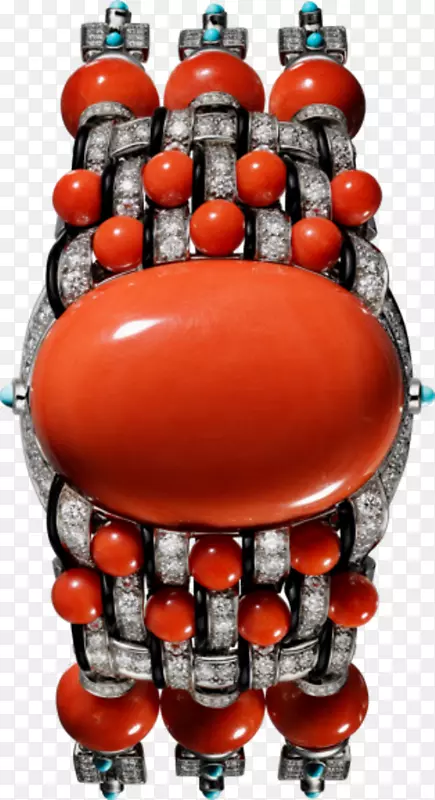 耳环，服装配件，珠宝，红色珊瑚手镯.珠宝