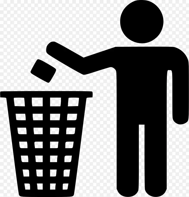 垃圾桶和废纸篮填埋垃圾管理垃圾-垃圾图标