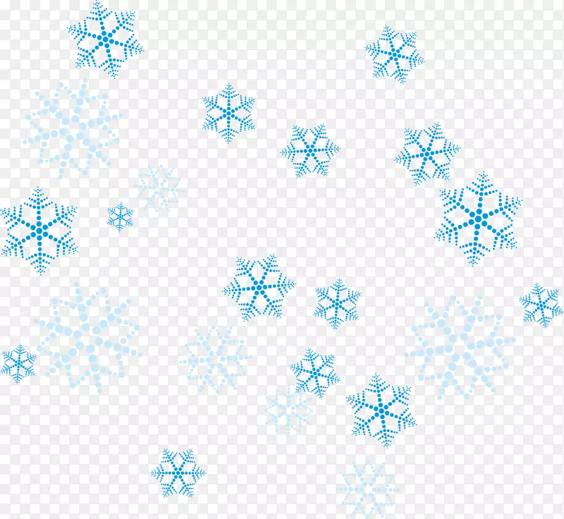 雪花水晶六角形图案-冬季季节