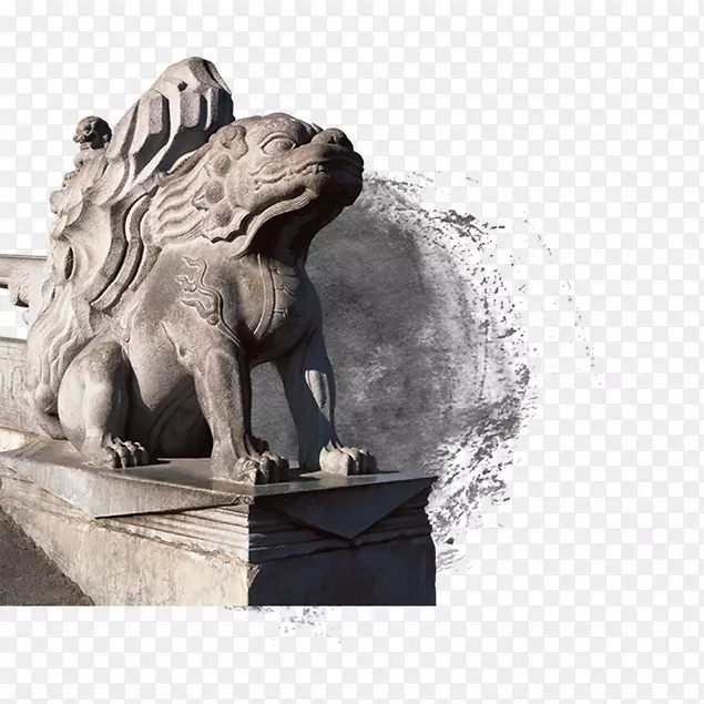 紫禁城颐和园守护狮子雕像-狮子