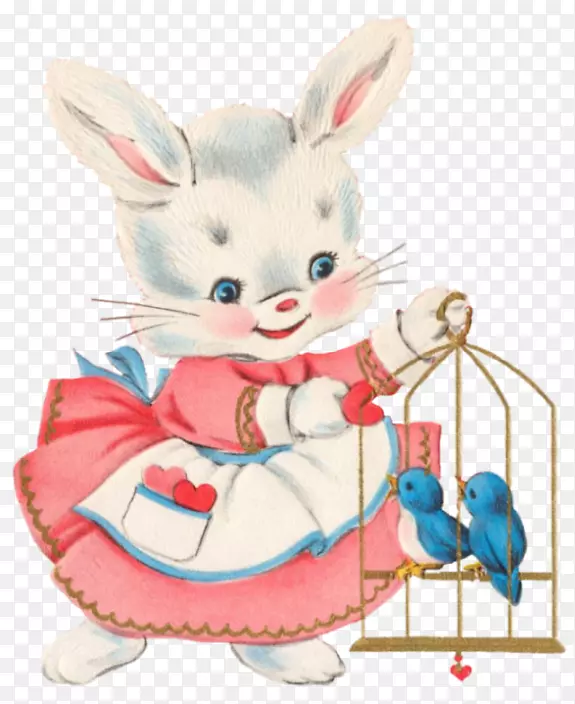 家用兔子复活节兔须电脑鼠标-兔子